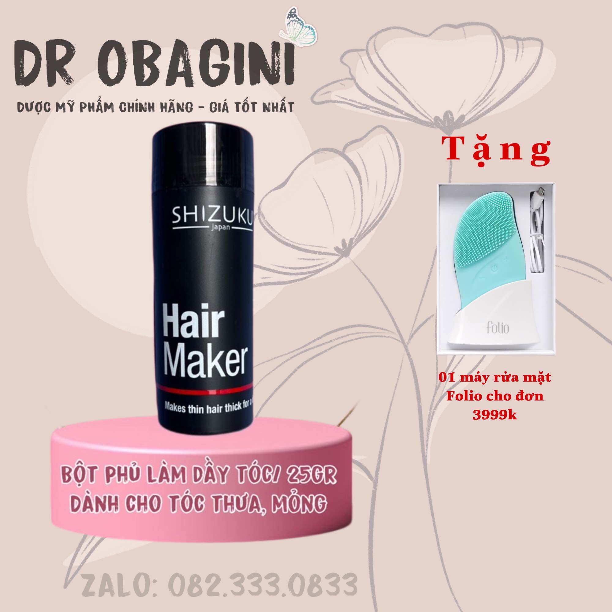 Bột phủ làm dày tóc từ nhật shizuku hair maker 25gr