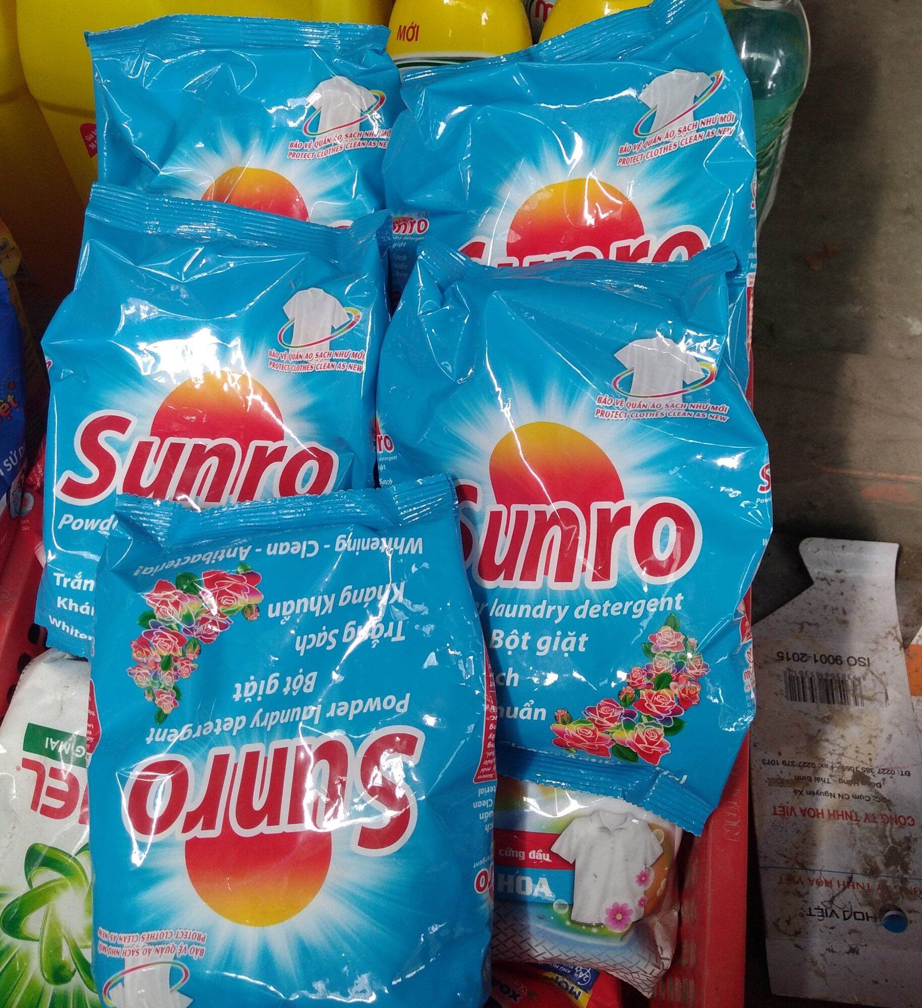 Bột giặt sunro 800g giặt sạch trắng an toàn da tay thích hợp giặt ở mọi nguồn nước