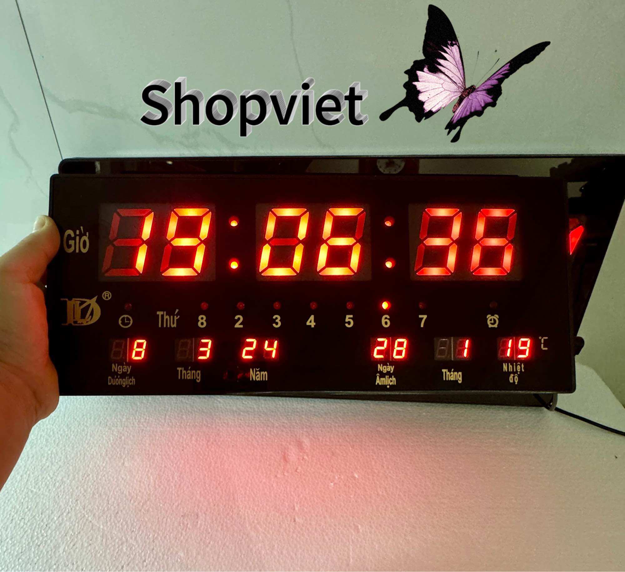 Đồng Hồ Led Vạn Niên .KT 45,3*23,3cm .Siêu To,Siêu Đẹp.BH 12 tháng