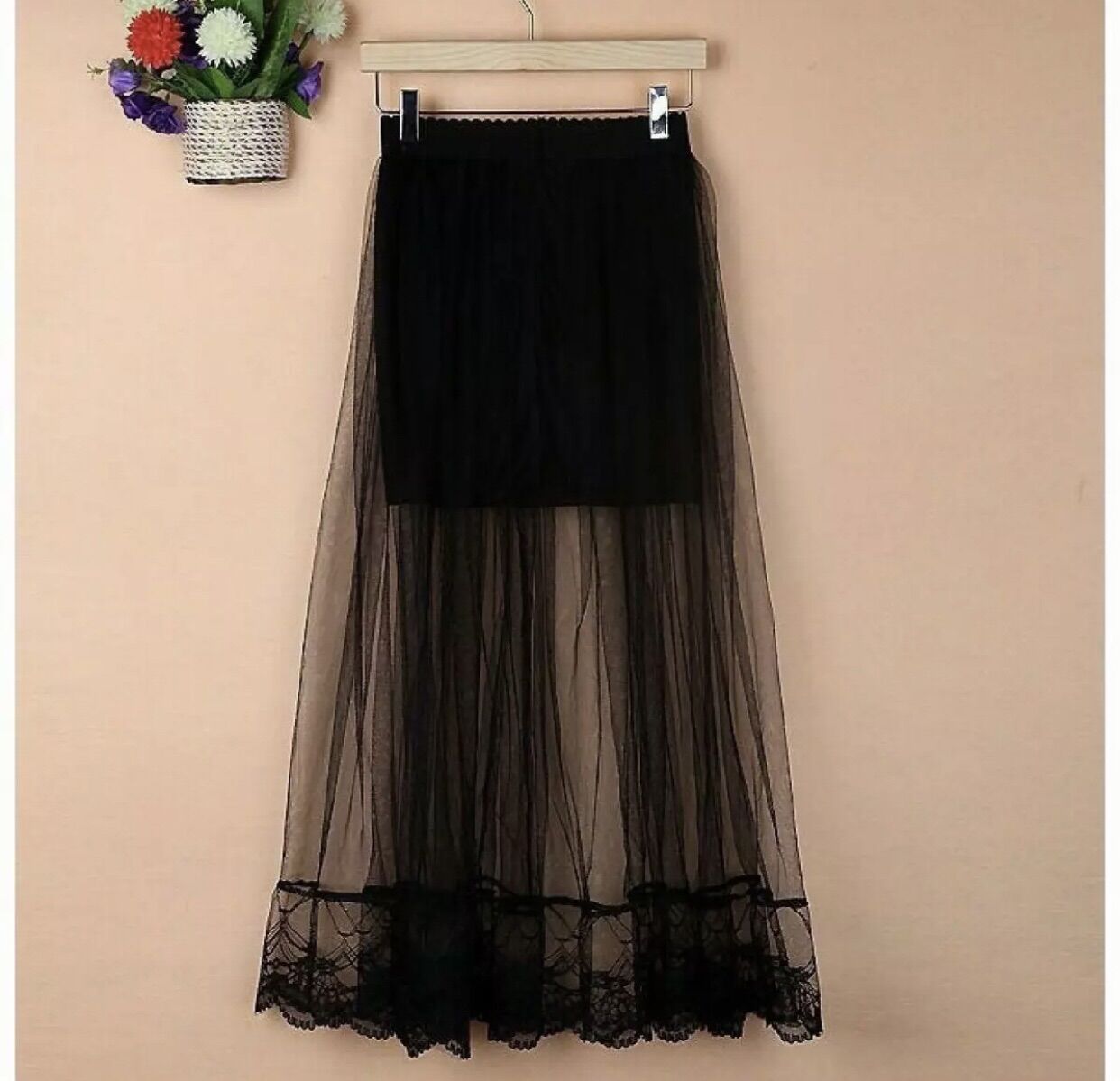 CHÂN VÁY LƯỚI PHỐI REN FROM 55KG TRỞ LẠI SIÊU XINH