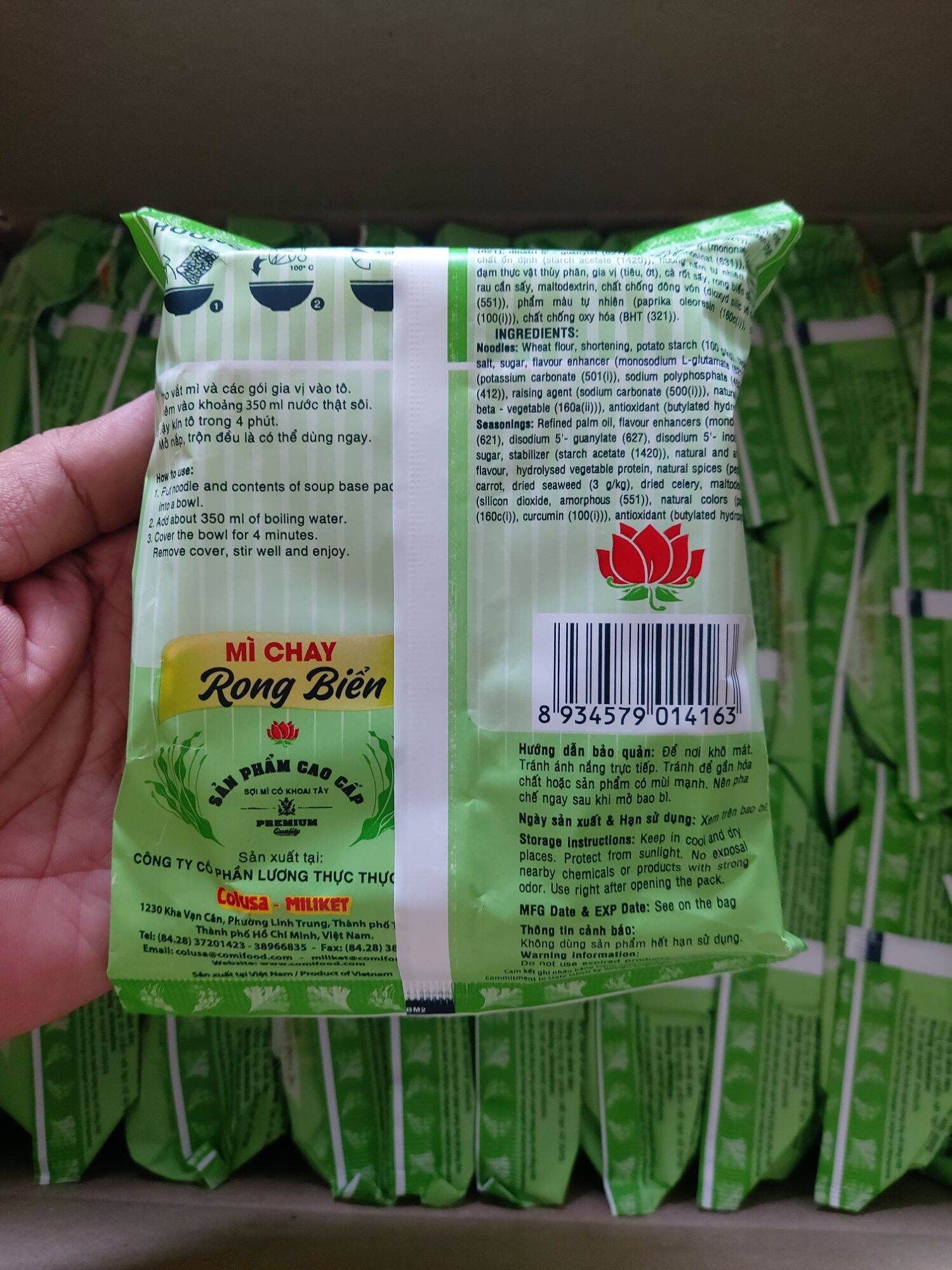 Mì Chay Rong Biển Miliket thùng 30 gói