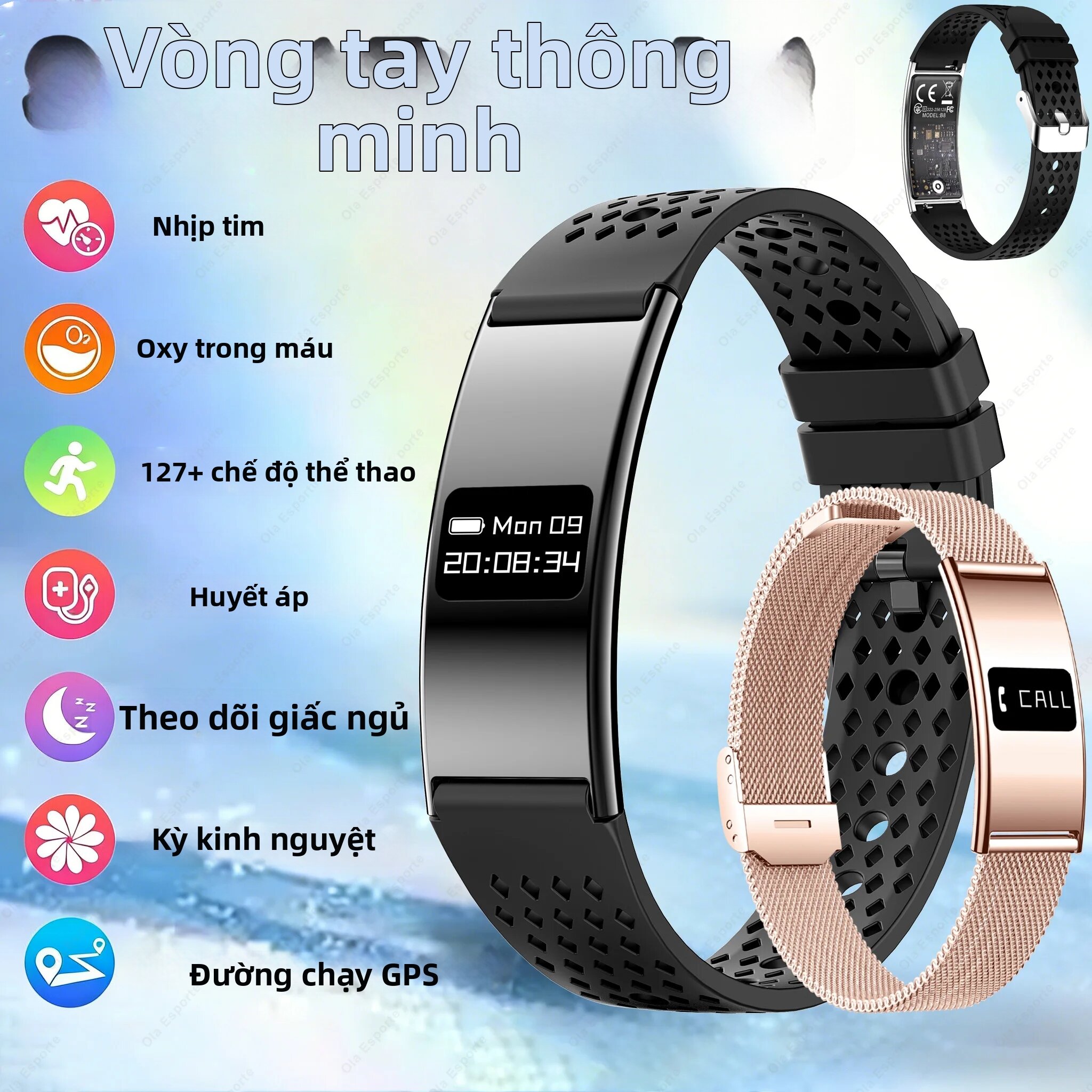 Đồng Hồ Thông Minh Thể Thao Dành Cho Nam Nữ, Đếm Bước Chân, Theo Dõi Nhịp Tim, Giấc Ngủ, Theo Dõi Sức Khỏe, Chống Nước, Có Chức Năng Nhắc Nhở Cuộc Gọi