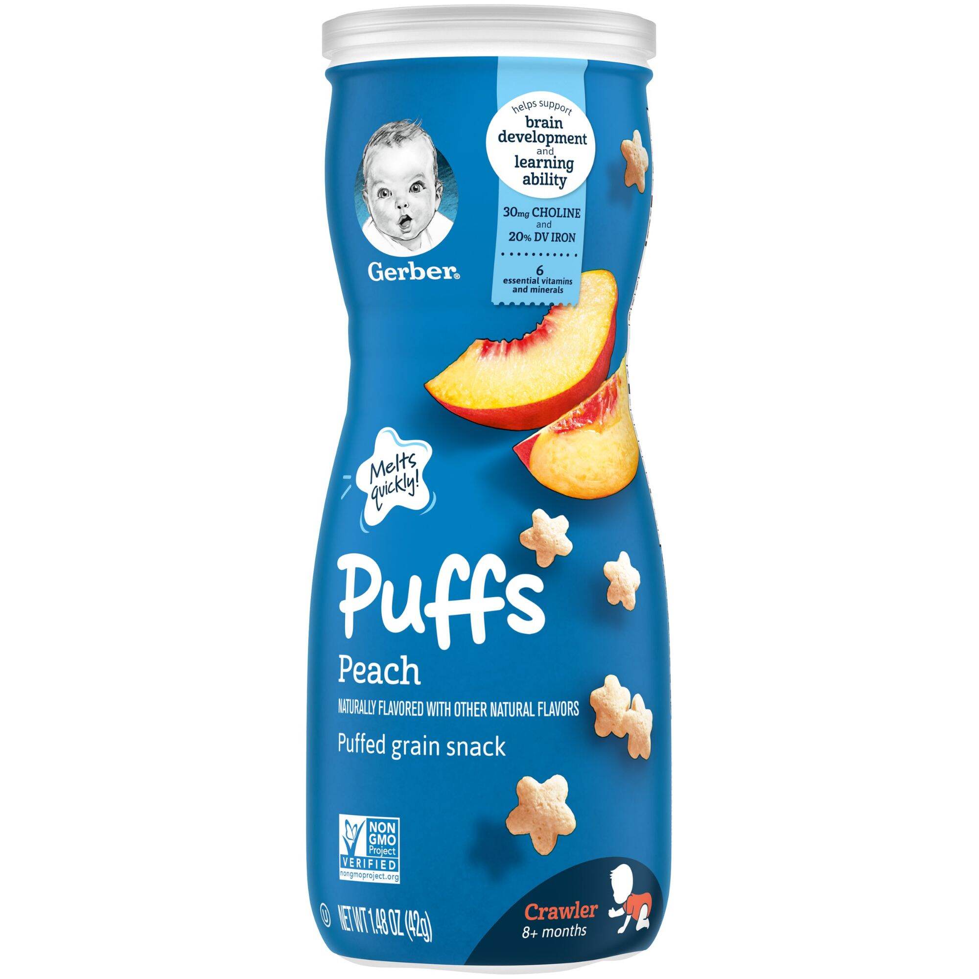 (Mới về - Hàng air) Bánh ăn dặm ngôi sao Gerber Puffs 42g