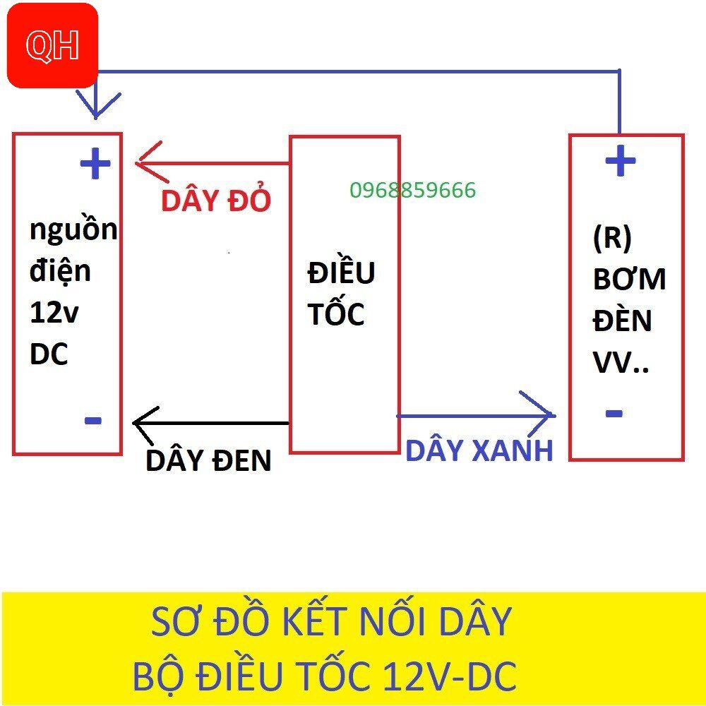 Điều tốc 12v - 10a - chiết áp 12V