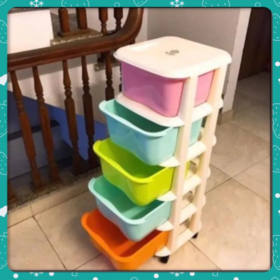Tủ đa sắc 5 màu 5 tầng Việt nhật 37*37*98cm