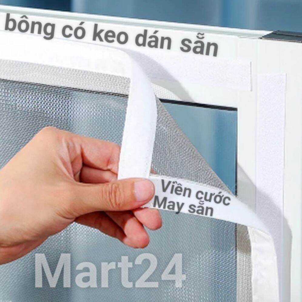 Lưới chống muỗi, có viền may theo yêu cầu và keo dán sẵn, Nhận làm theo yêu cầu