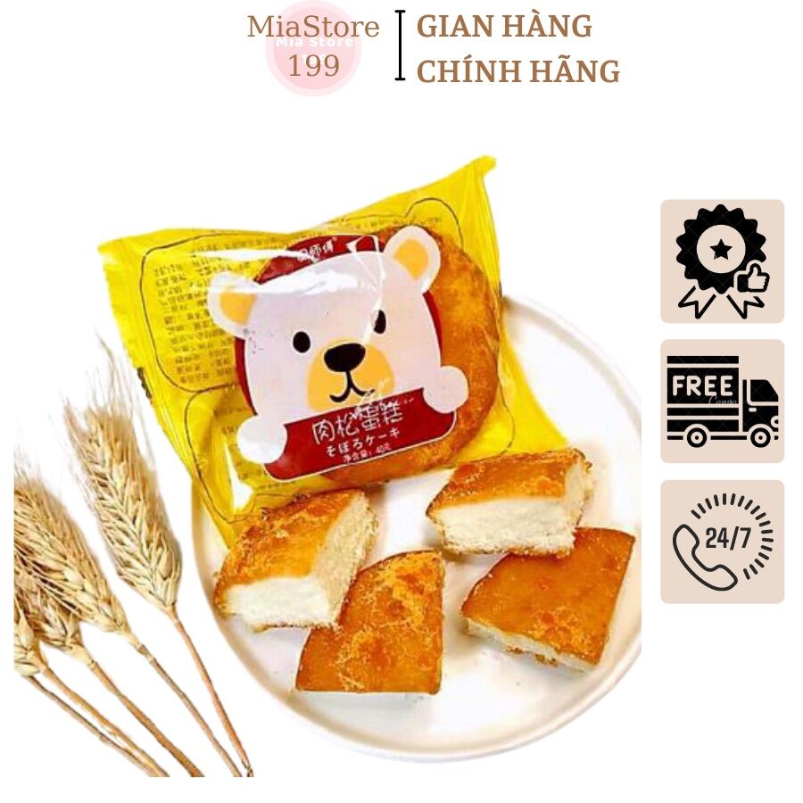 Hộp 30 bánh ruốc gấu chà bông date mới - đồ ăn vặt - miastore199