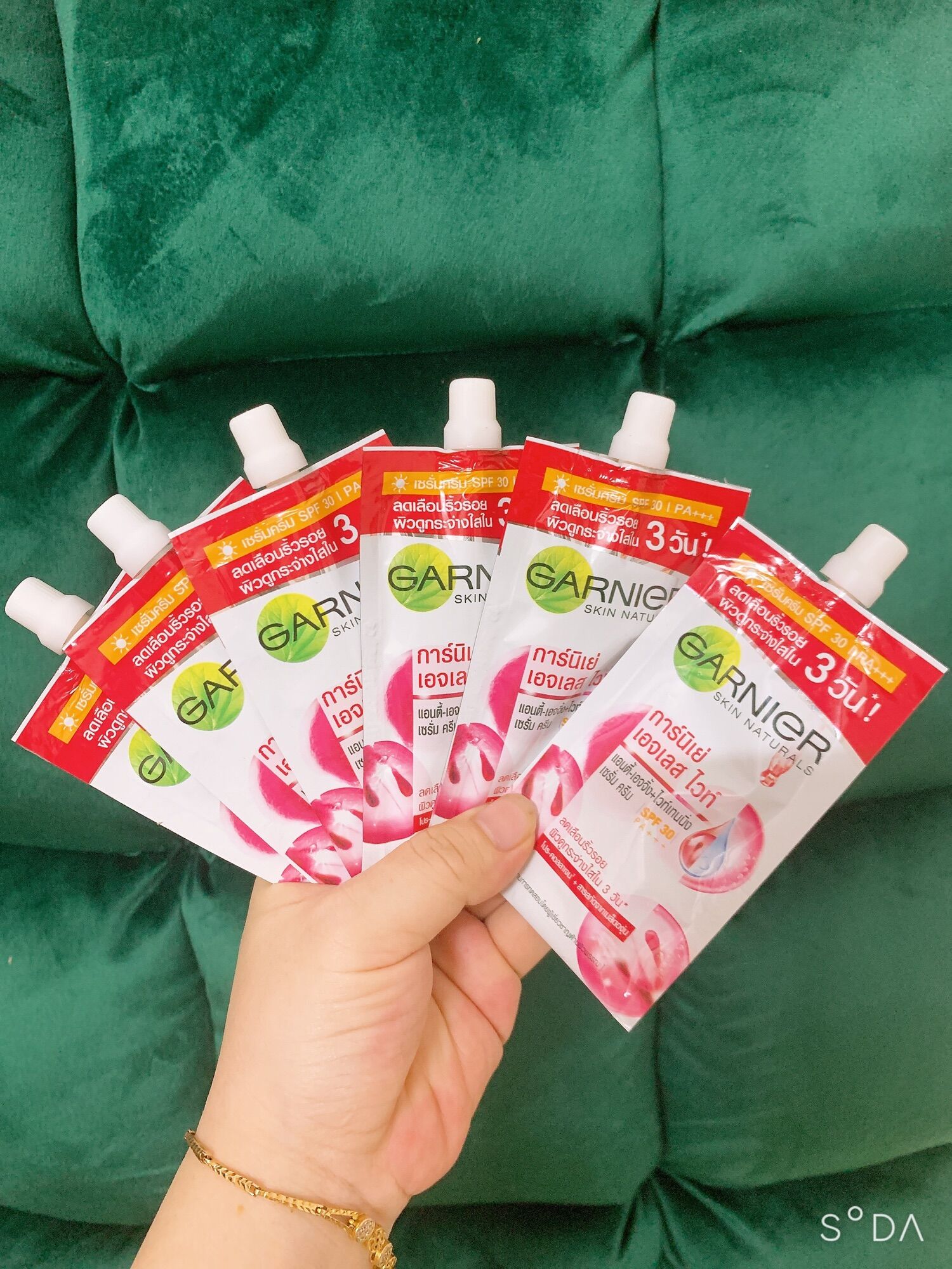 Gói kem dưỡng ganier combo 6 gói ( màu đỏ)