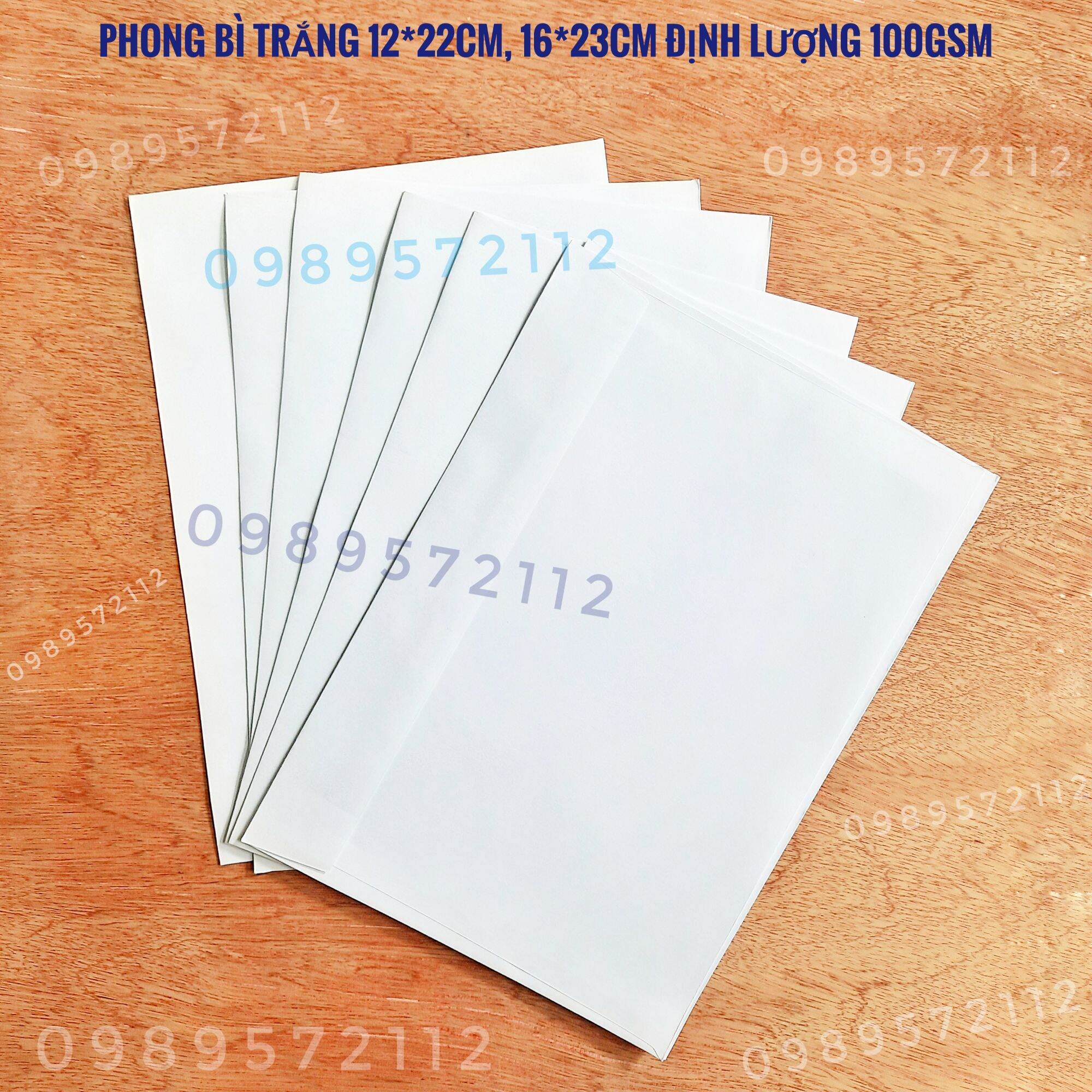 Phong bì trắng A6,A5 định lượng 100 gsm (100 cái).