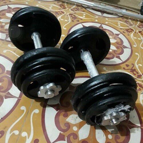 BỘ 2 TẠ THÁO LẮP 44KG ( 4 MIẾNG TẠ GANG 5KG, 4 MIẾNG 3KG, 4 MIẾNG 2KG )