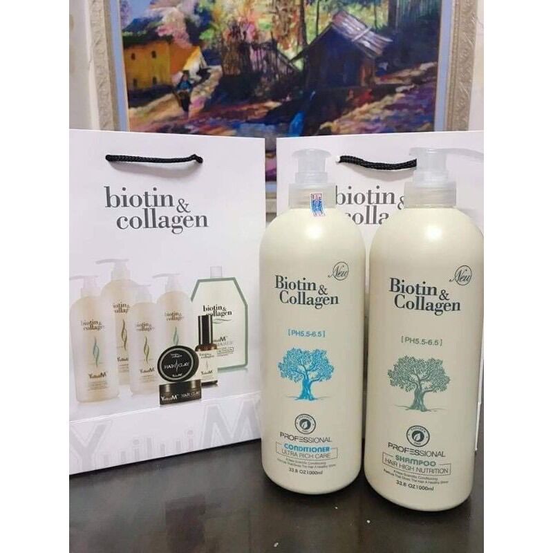 DẦU GỘI XẢ BIOTIN & COLLAGEN Ý CAO CẤP