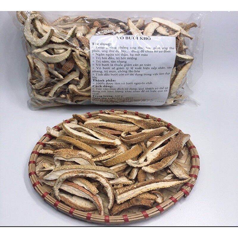1kg vỏ bưởi sấy khô phơi nắng tự nhiên xanh thơm sạch.