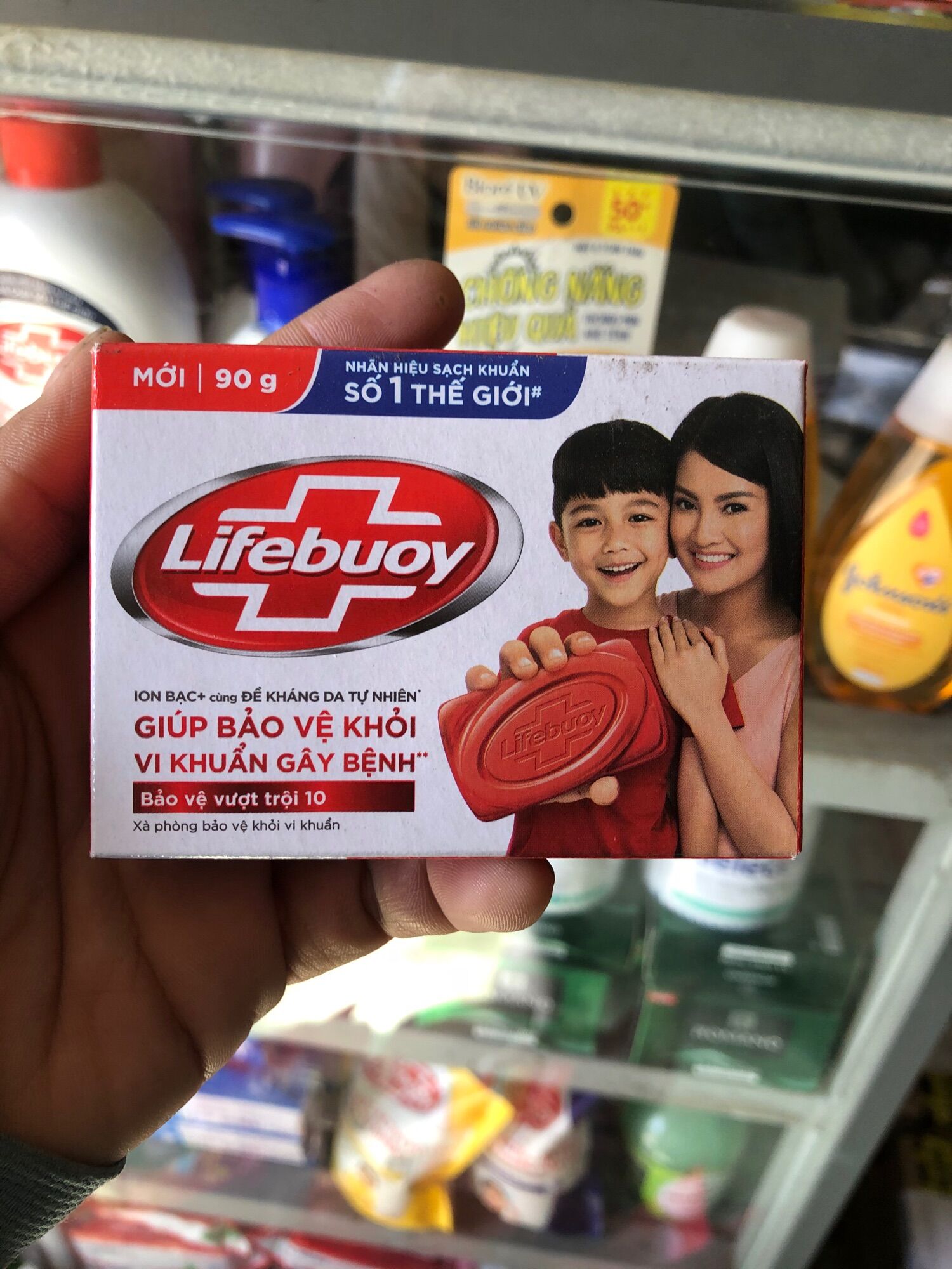 Xà phòng diệt khuẩn Lifeboy cục 90g đỏ