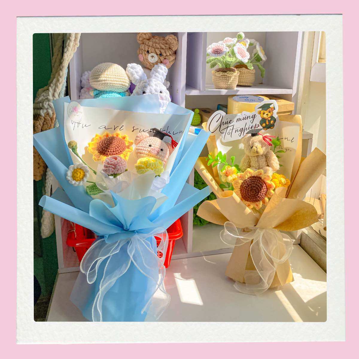 Hoa Tulip handmade bằng len