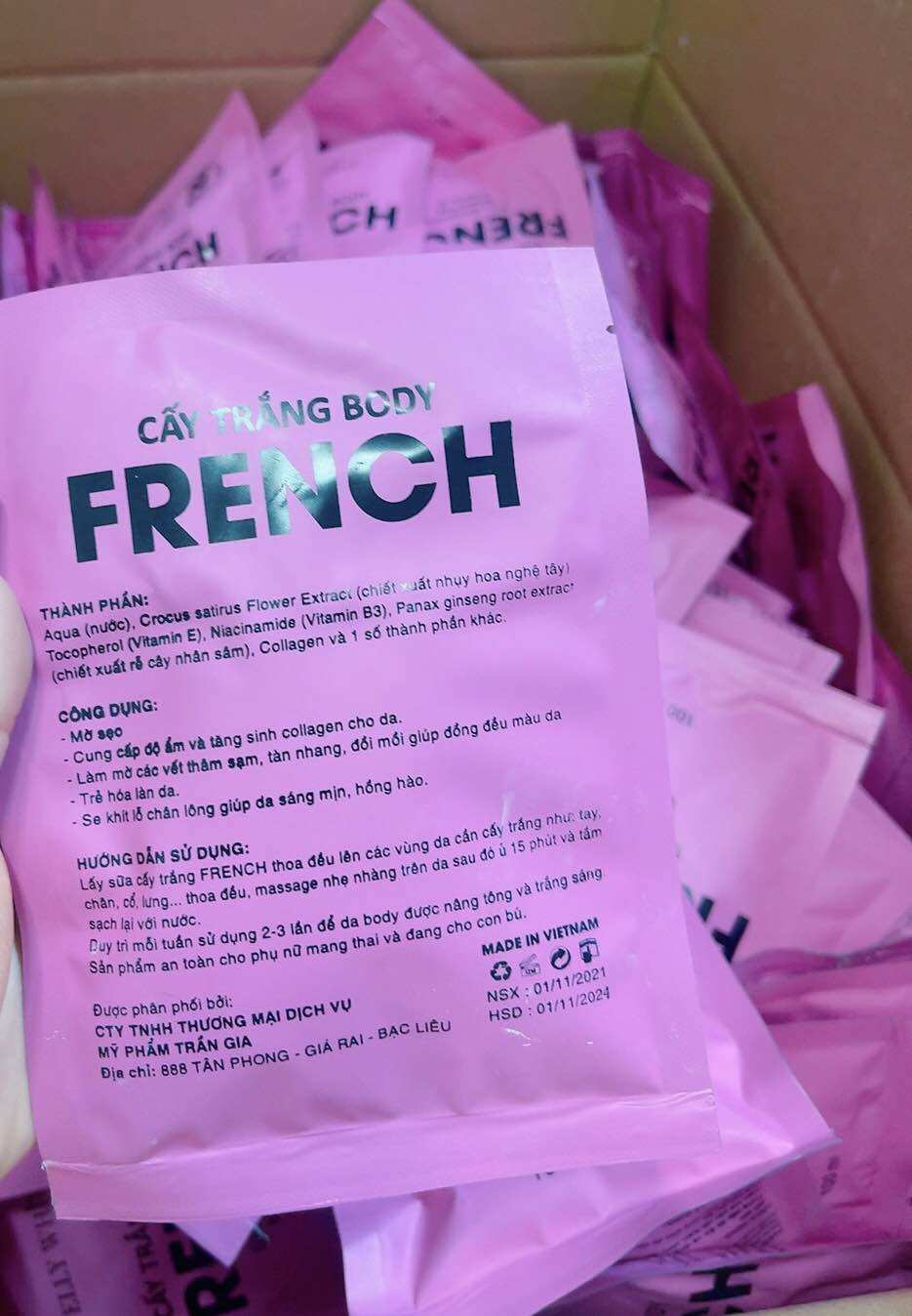 Tắm trắng cấy trắng Saffron Nhân Sâm French