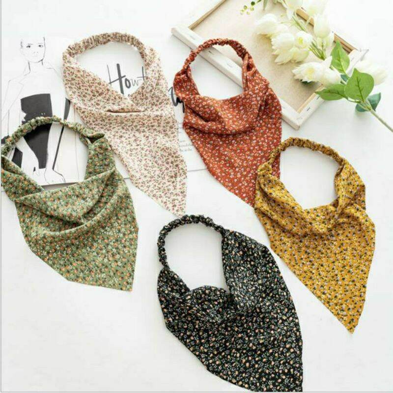 Phụ kiện tóc khăn badana hoa nhí mẫu mới bờm turban nữ thời trang hàn quốc dễ thương