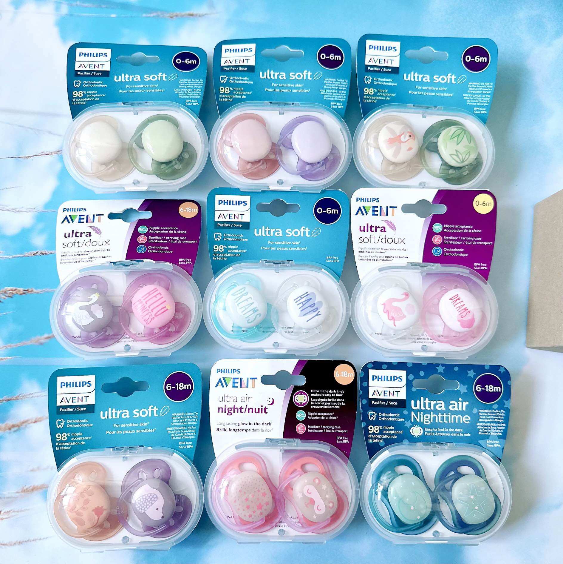 Ty ngậm ultra soft philip avent 0-6 tháng 6-18 tháng
