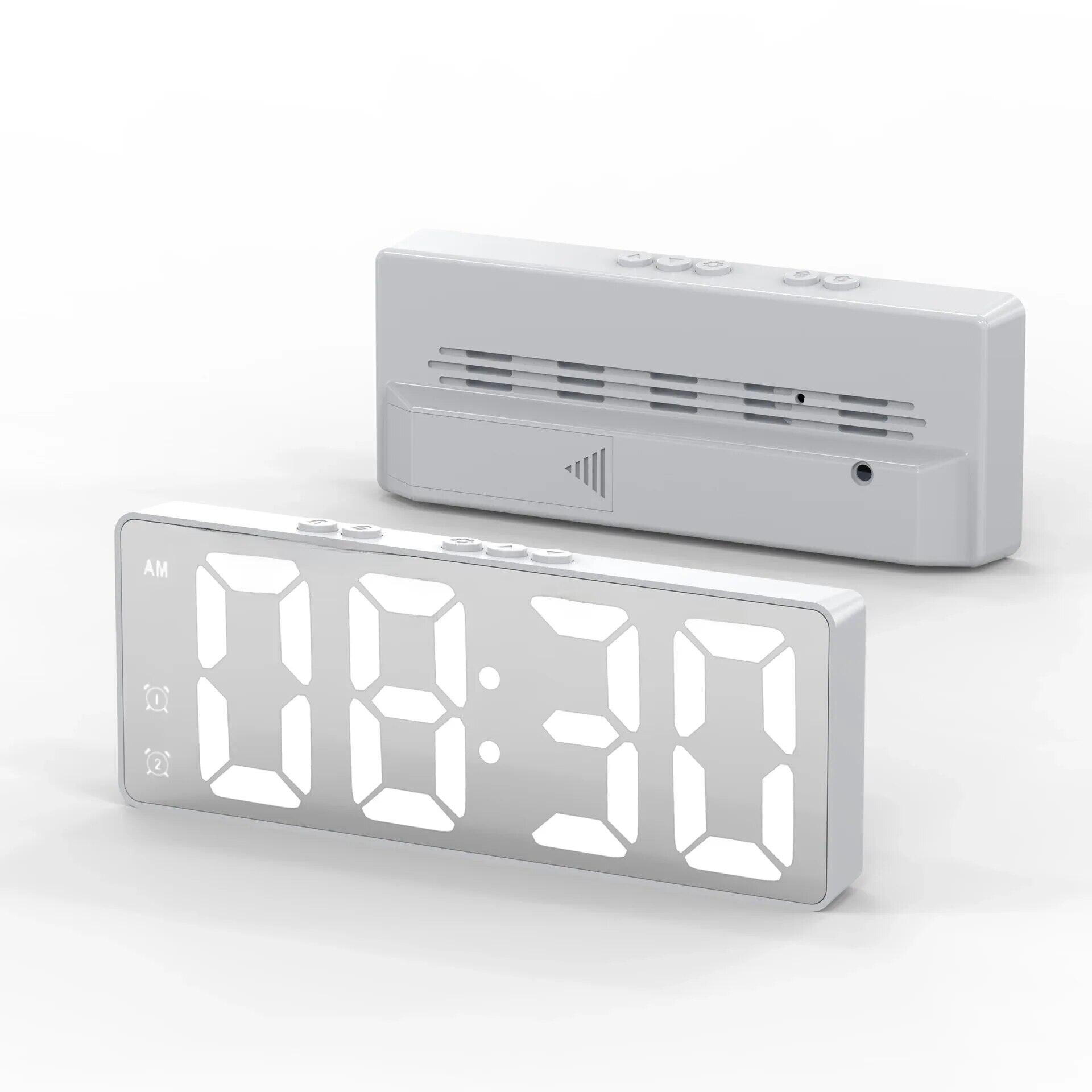 Led gương để bàn đồng hồ digital alarm balo display thời gian để bàn điện tử để bàn đồng hồ để đồng hồ