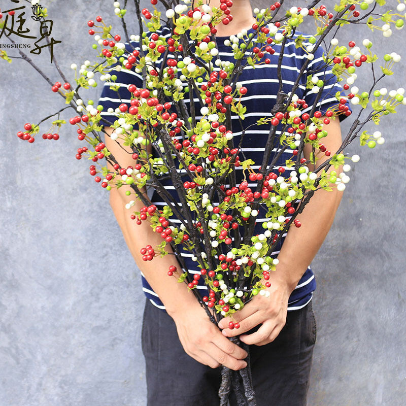 Hoa lụa trang trí_ Cành chery cổ cao cấp
