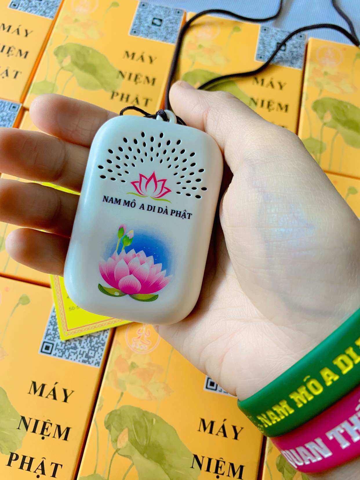MÁY NIỆM PHẬT HOA SEN CÁT TƯỜNG BÌNH AN