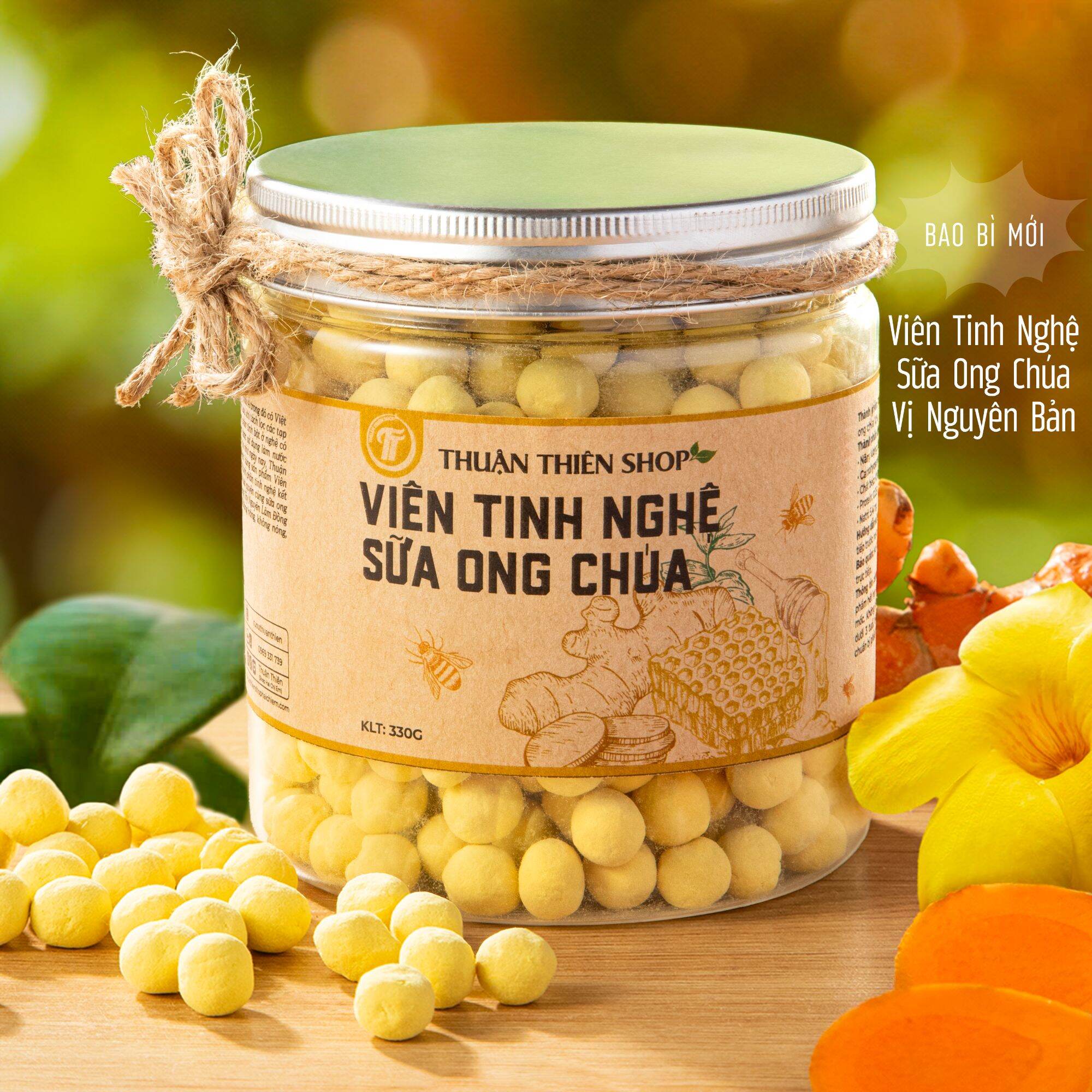 Viên Tinh Nghệ Sữa Ong Chúa NGUYÊN BẢN Thuận Thiên - Viên Mềm Tan Thơm Ngon