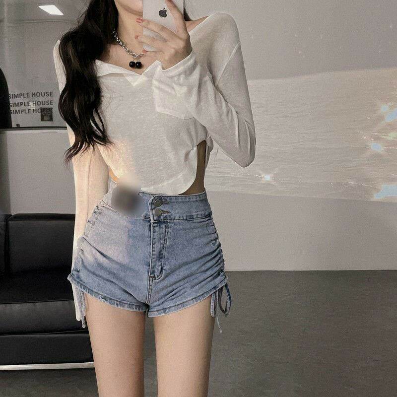 Sọt đùi jean rút 2 bên xịn
