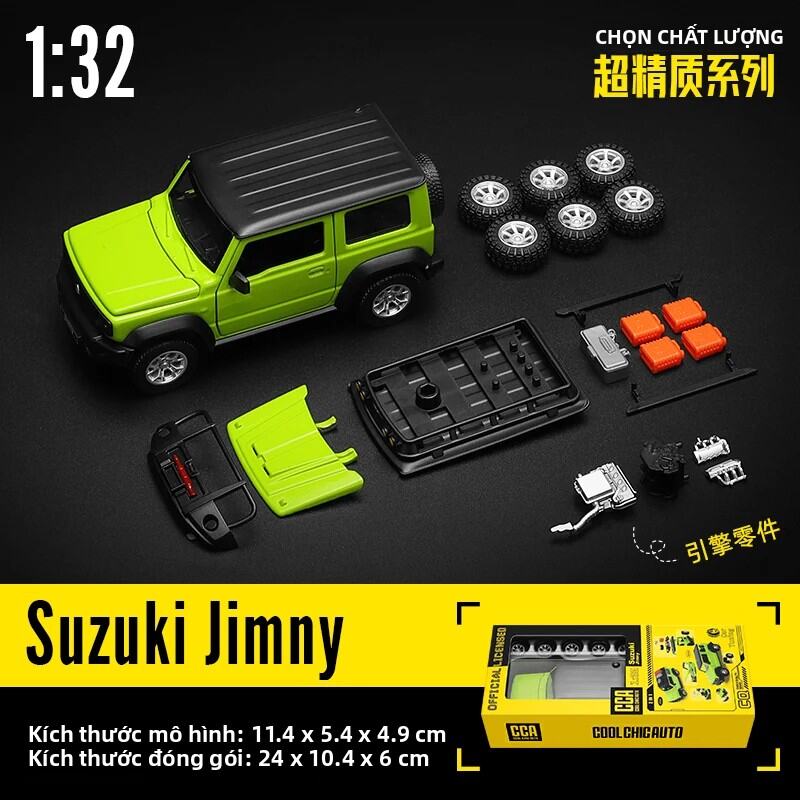 CCA MSZ Tỉ Lệ 1:42 Xe Ô Tô Mô Hình Hợp Kim Diecast - Land Rover Defender 110 & Ford Mustang GT Đua X