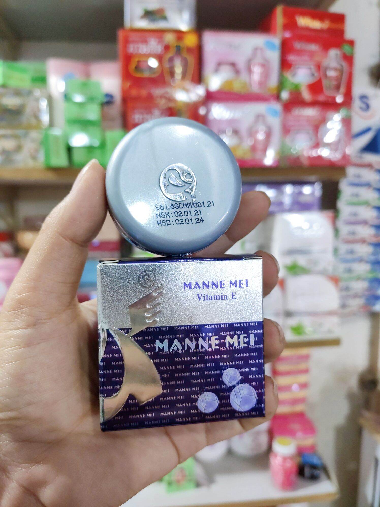 Kem mụn, nám, trắng da chống nắng manne mei vitamin e