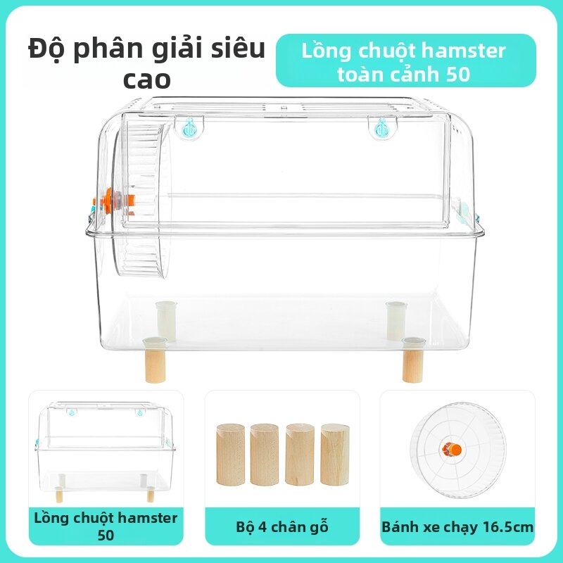 yee | Extra Large Acrylic Transparent Hamster Cage for Golden Hamsters - 9