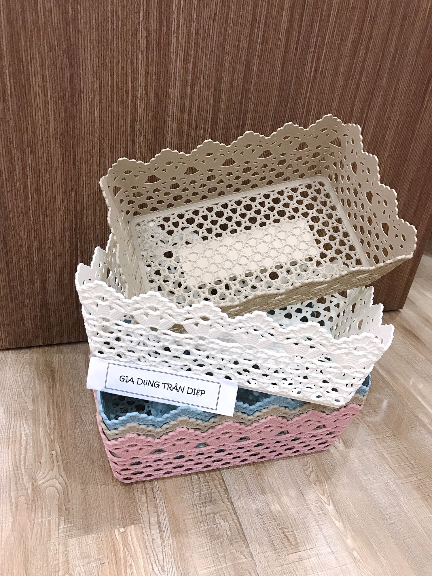 Rổ ren chữ nhật size trung (size lớn vs nhỏ khách liên hệ shop)