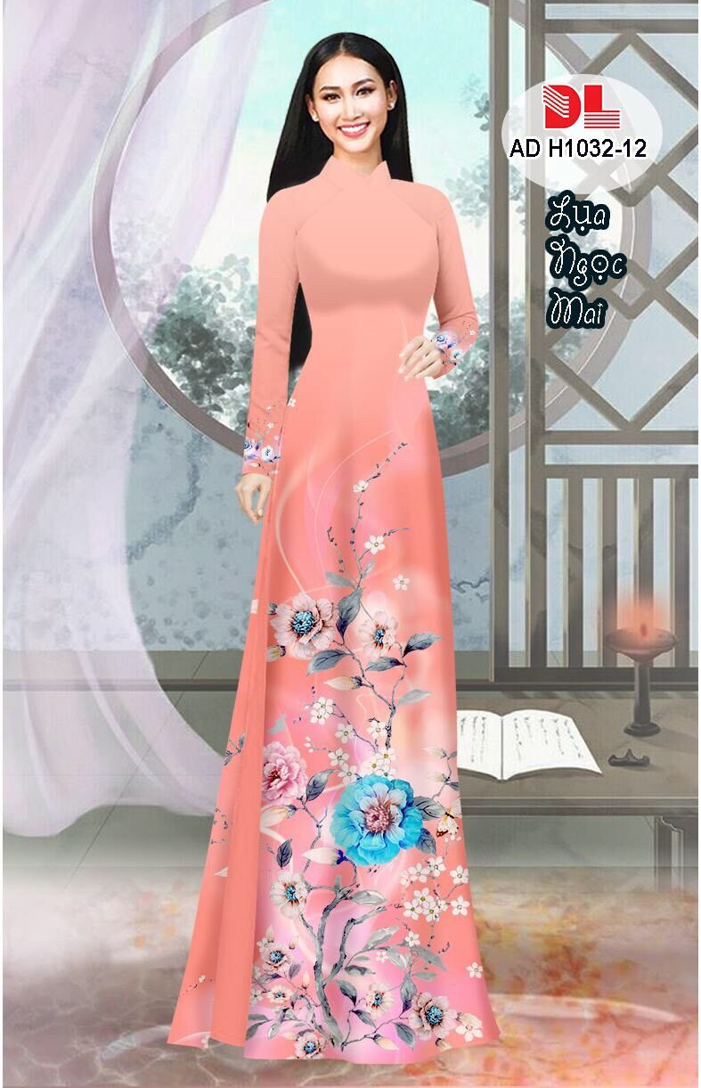 Vải áo dài in hoa 3D