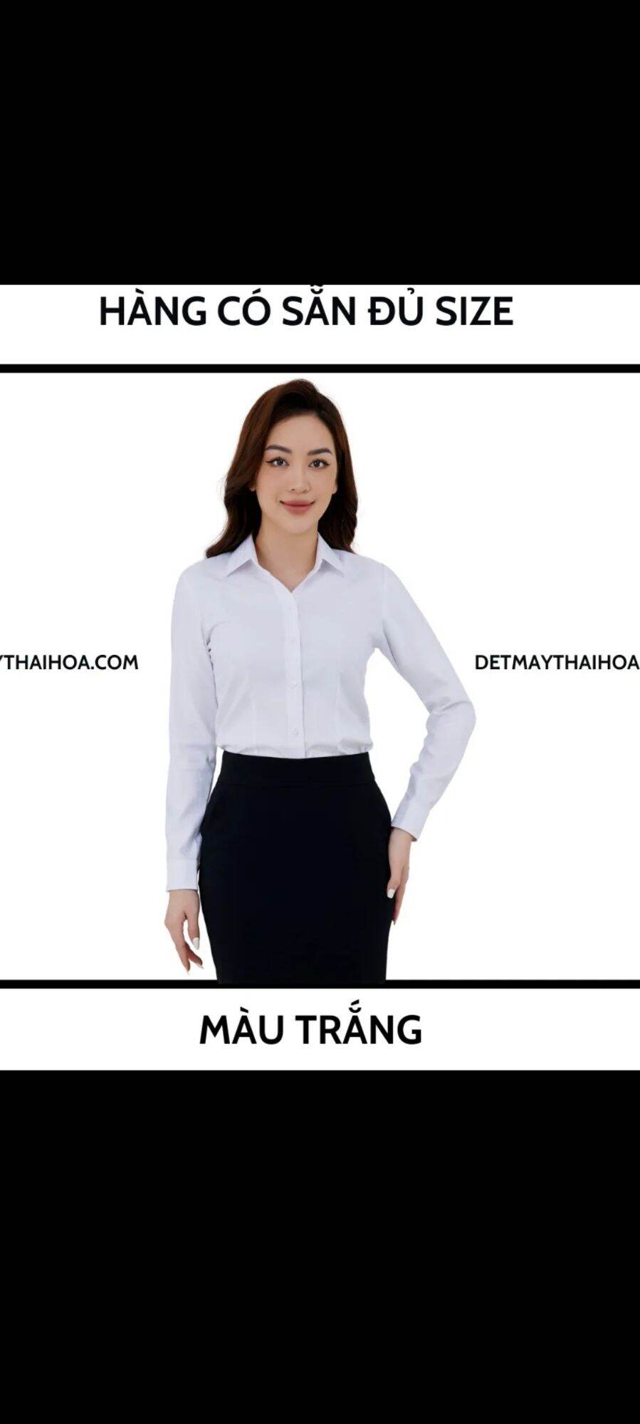 Áo sơ mi nữ Thái Hòa mã 9037 vải sợi tre co giãn