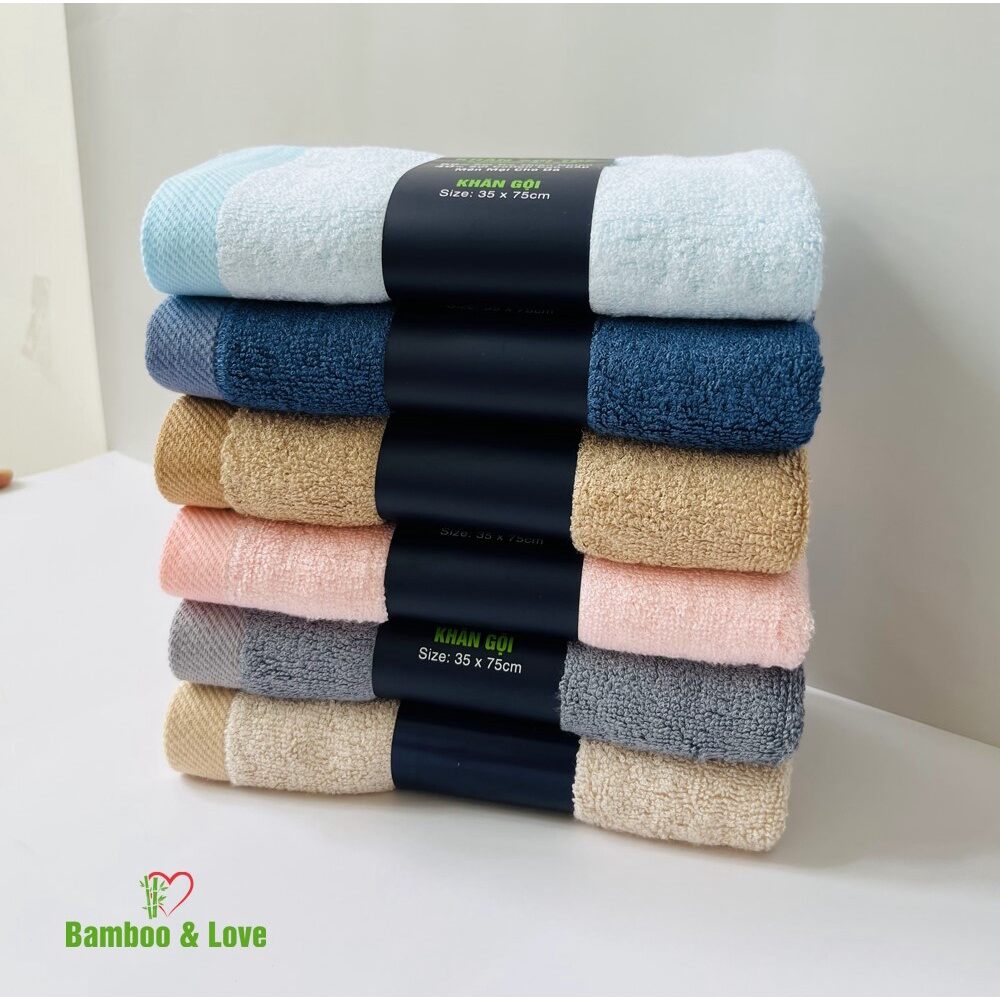 Khăn sợi tre Bambo & Love cao cấp kích thước 35x75cm