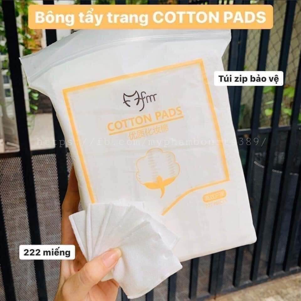 Bông Tẩy Trang 3 lớp cotton pads 222 miếng-Bika beauty cực mịn, siêu dai