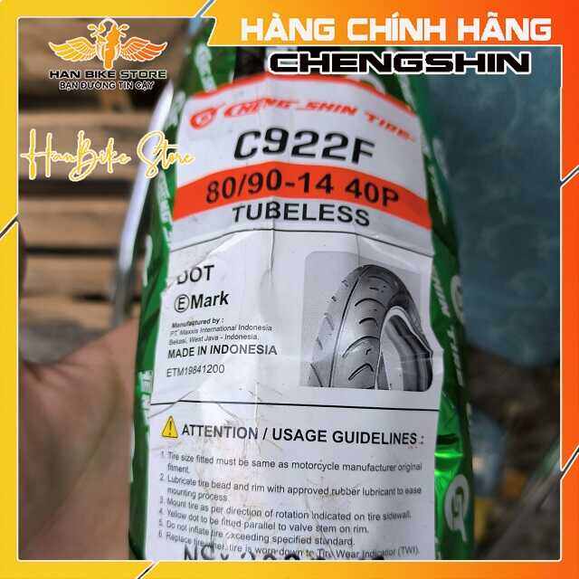Vỏ lốp trước xe vision, air blade, 80/90/14 chính hãng chengshin tire mẫu c922f