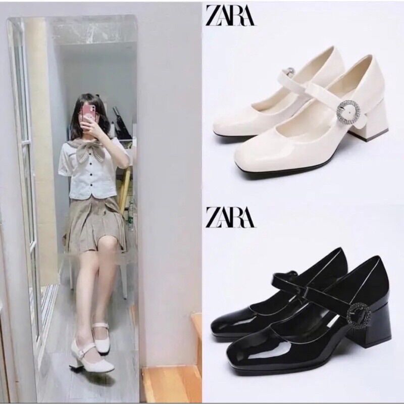 Giày gót vuông ZR xuất dư (hàng sẵn)