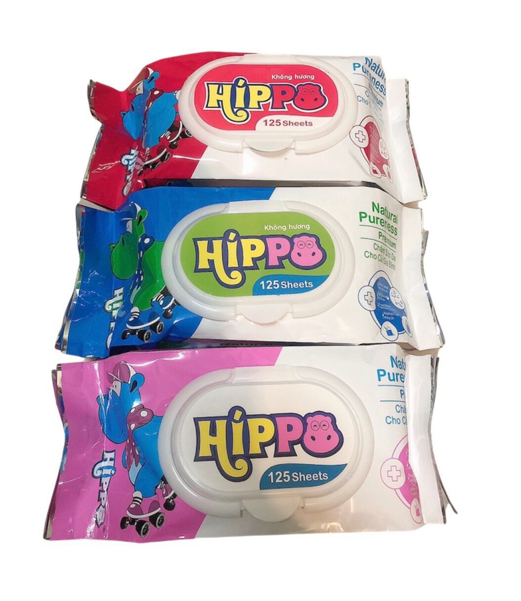 Khăn ướt hippo 125 tờ lớn