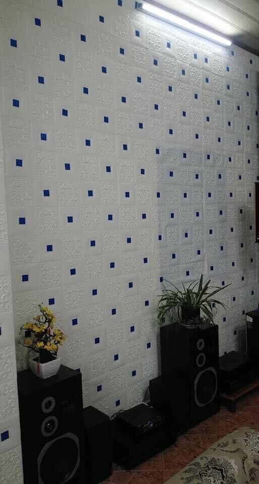 Combo 20 tấm XỐP DÁN TƯỜNG HOA VĂN TIM