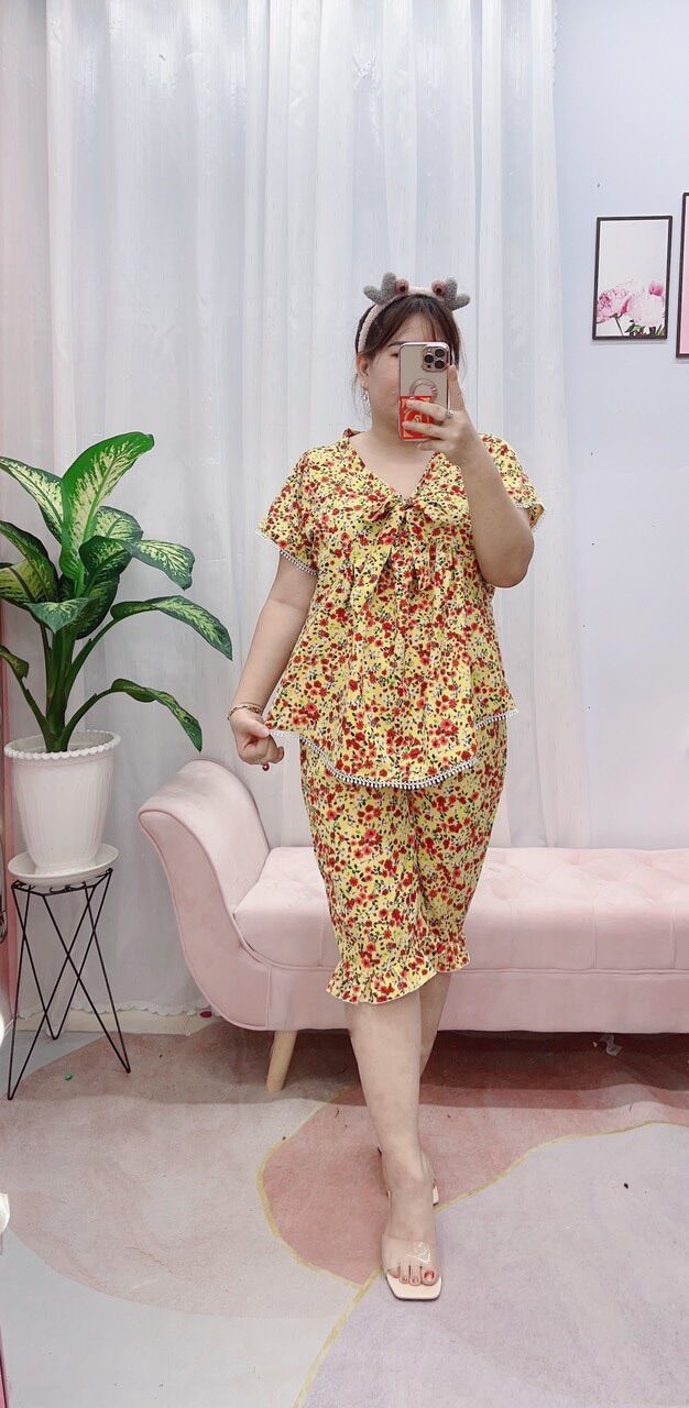 BỘ LỮNG MẶC NHÀ CHẤT LỤA BIGSIZE Nữ 68kg đến 95kg
