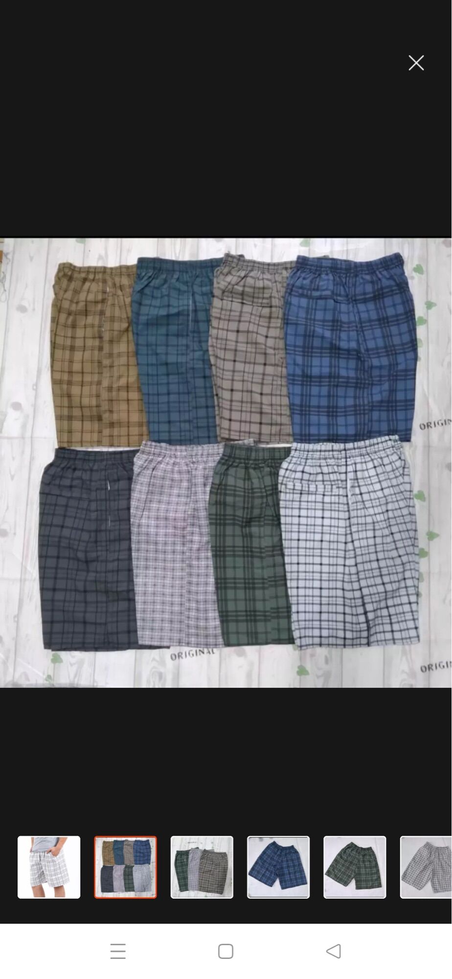 Quần đùi katê nam sọc kẻ(size 40-80kg)