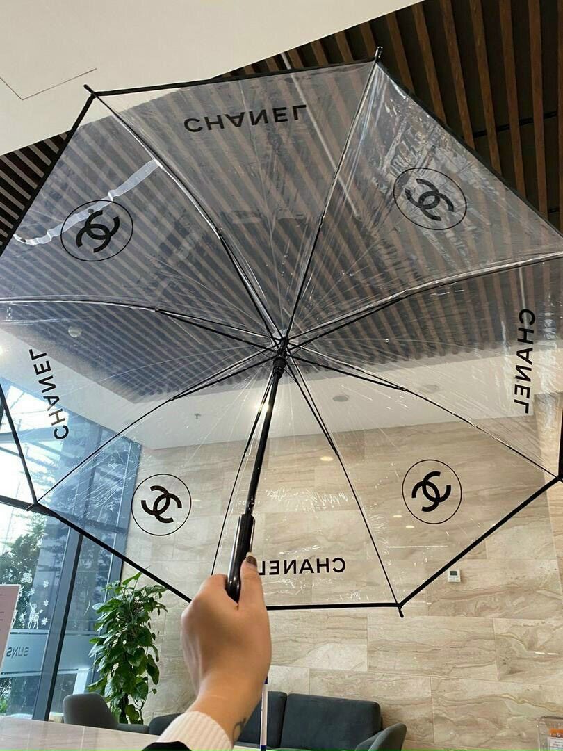 Ô trong suốt cán dài chanel hót 2022
