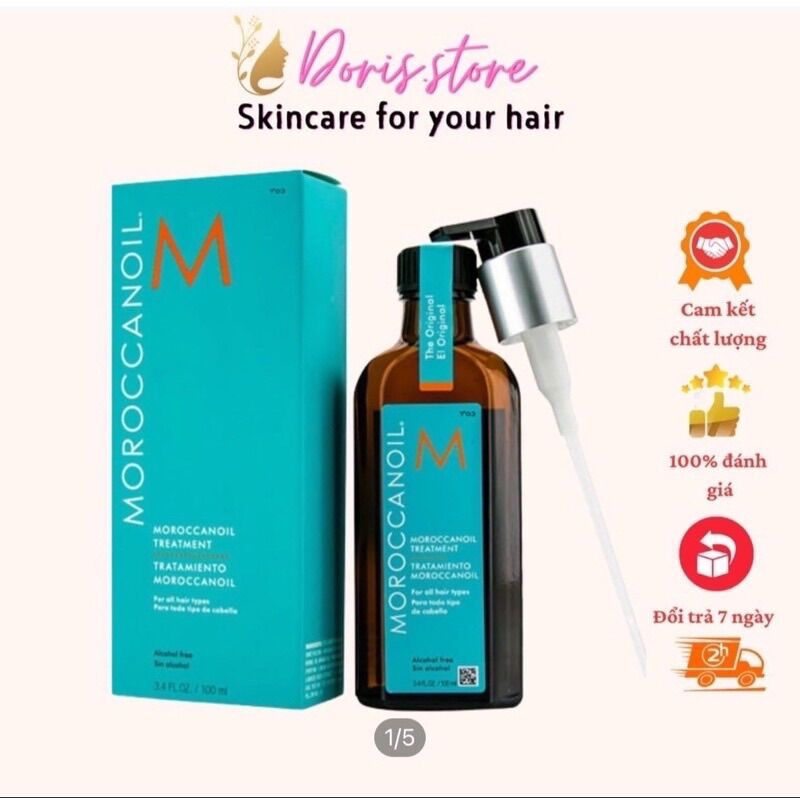 Tinh dầu moroccanoil dưỡng phục hồi tóc hư tổn khô xơ 100ml