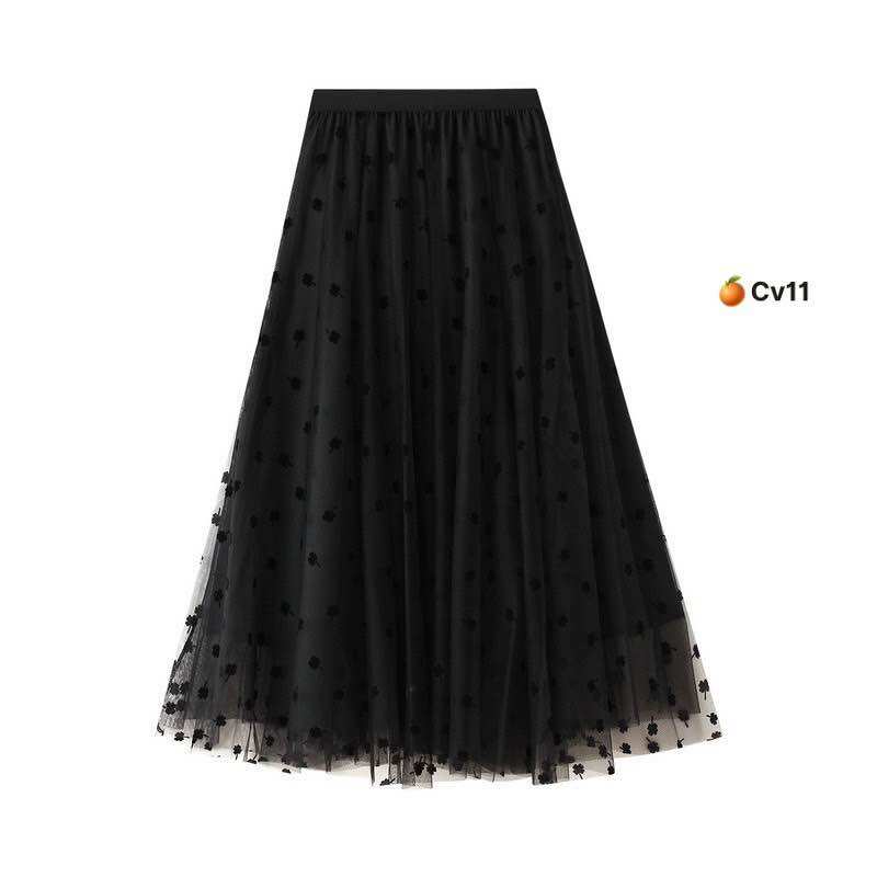 CHÂN VÁY LƯỚI BI DÀI CV11