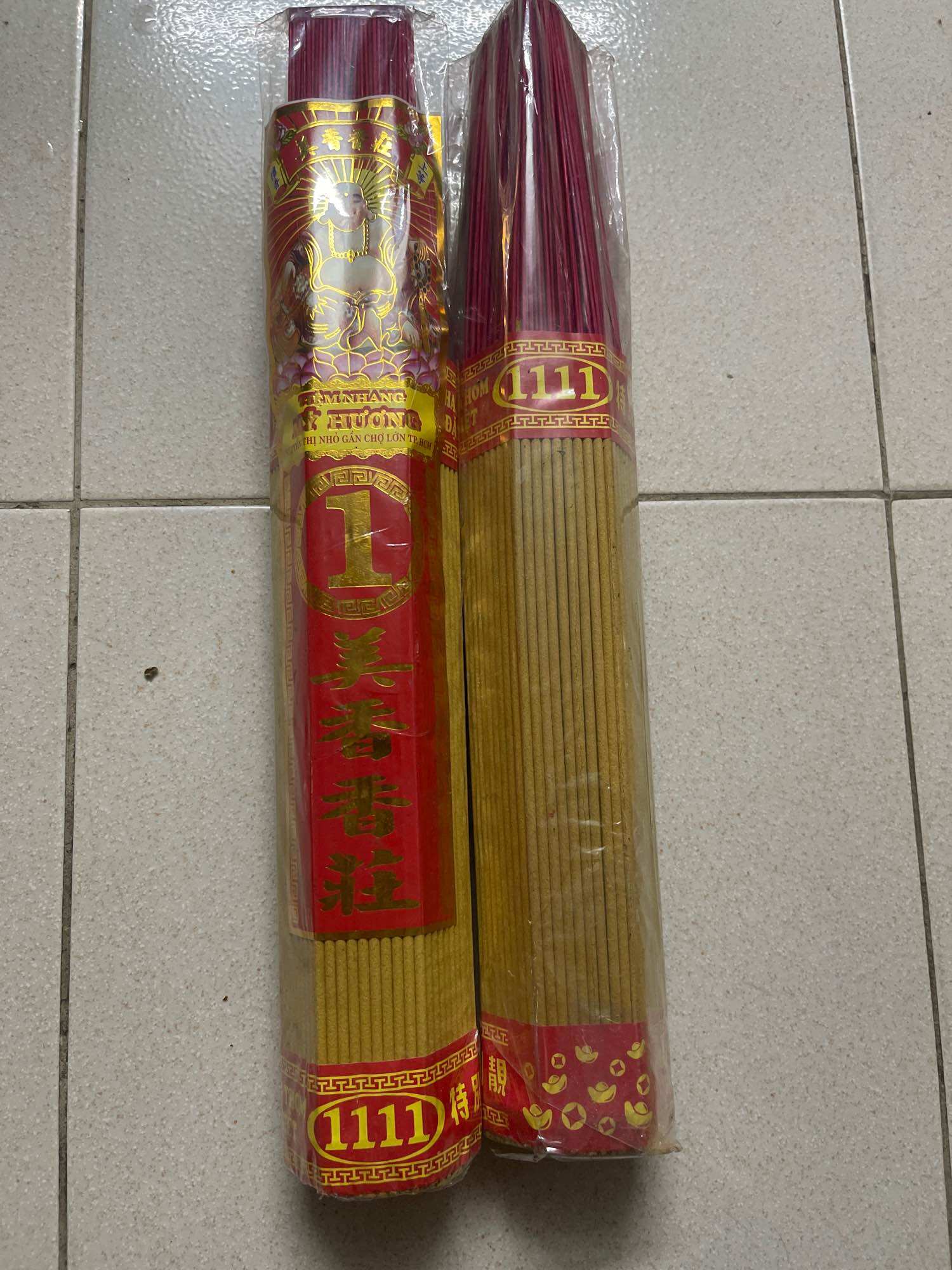 Combo 2 bó nhang Mỹ hương 40 cm thơm lài nhẹ khoảng 350 cây 1 bó