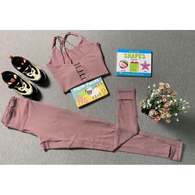 Set bộ đồ đan dây tập gym yoga nữ