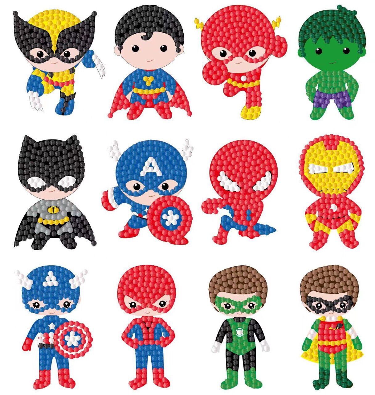 Bộ sticker tranh đính đá handmade cho các bé