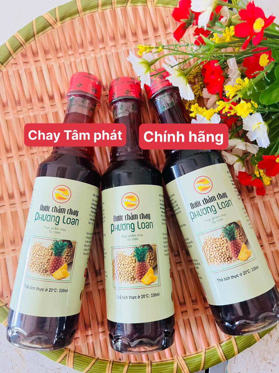  COMBO 3 CHAI NƯỚC MẮM CHAY TRÁI THƠM  Chay Tâm Phát  Nước mắm chay Trái Thơm 