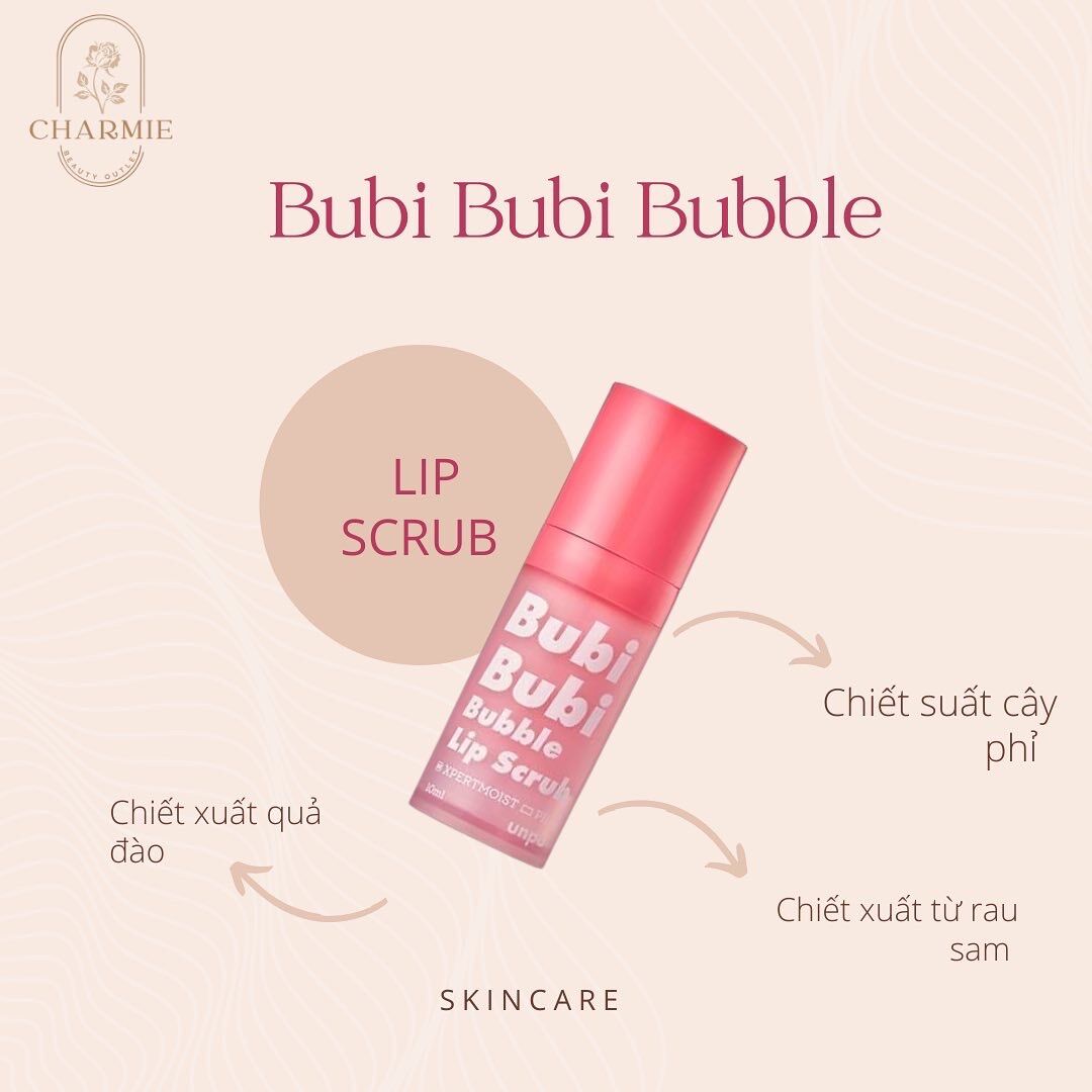 Tẩy tế bào chết môi sủi bọt Bubi Bubi Bubble Lip Scrub 10ml