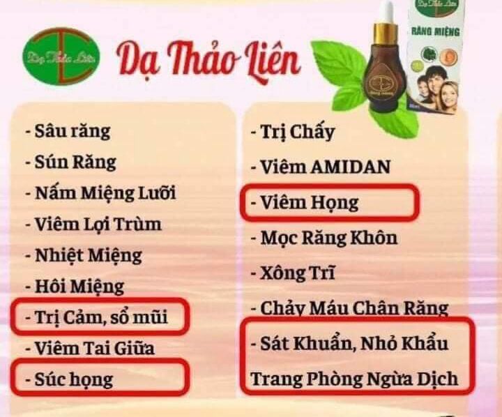 Tinh dầu răng miệng Dạ Thảo Liên