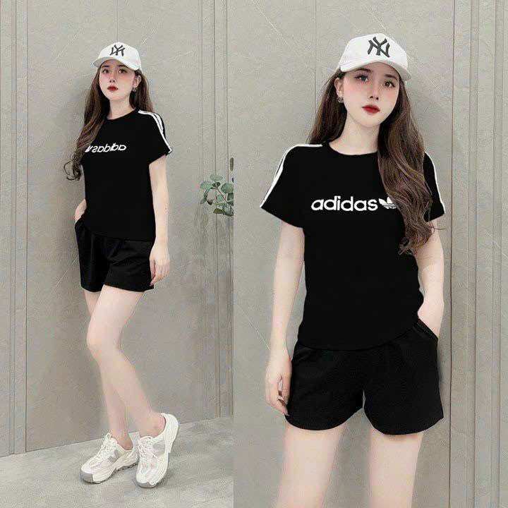 SÉT BỘ NỮ NGẮN THUN COTTON THÊU CAO CẤP